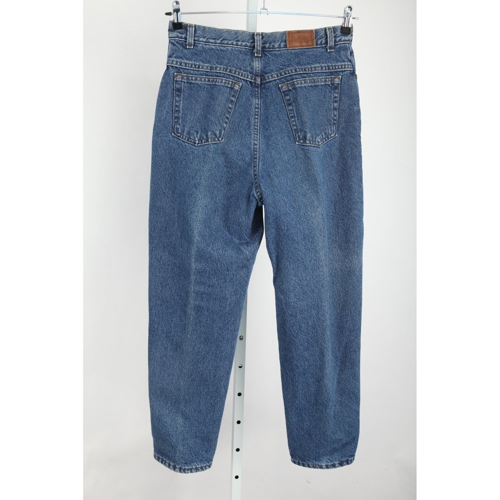 Vintage L.L. Bean Double L Jeans Womens 28x28 Blue Fleece Lined Relaxed Fit 90s - Picture 3 of 16